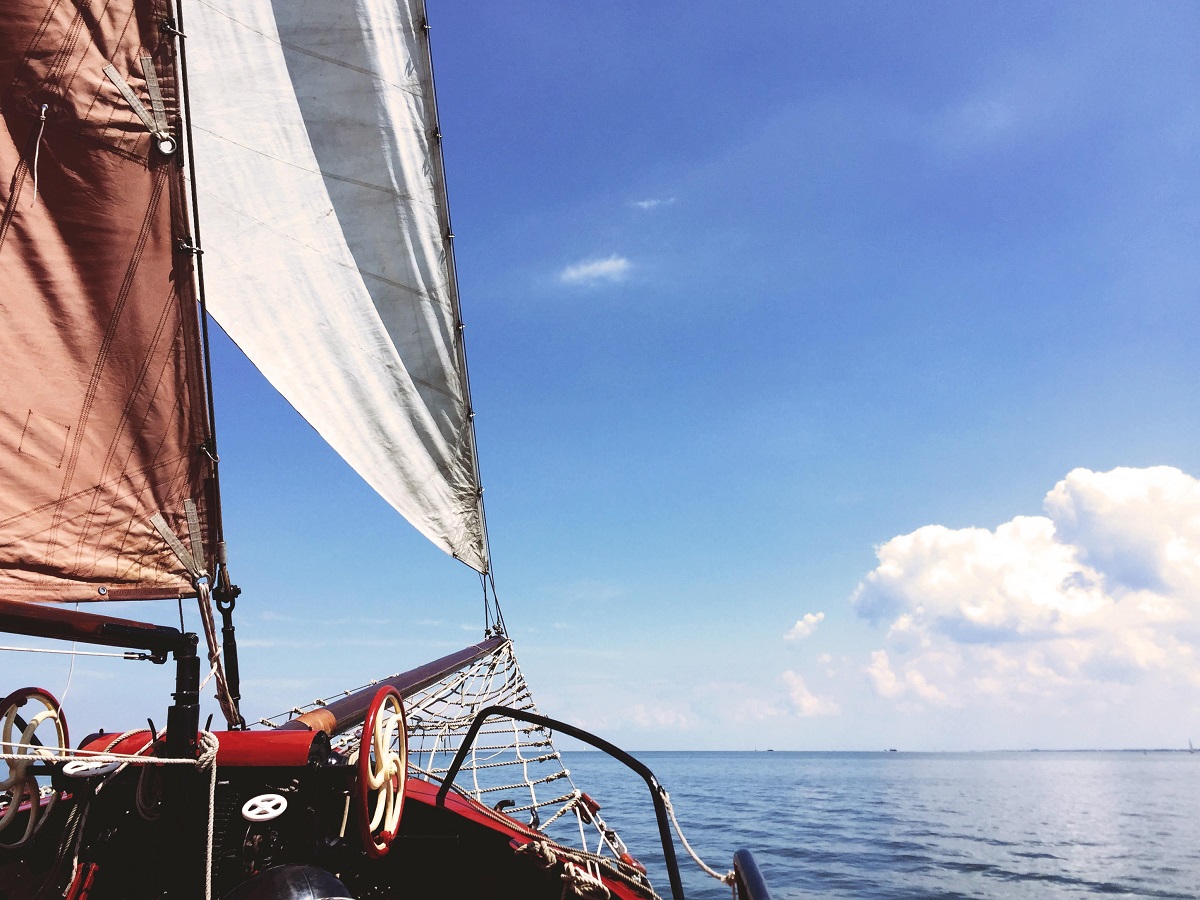 Bedrijfsuitje op een schip